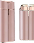 Facial Hair Removal for Women, Portable Painless Electric Shaver Device with Built-in LED, Wet/Dry Electric Razor Hair Remover Epilators for Face, Chin, Upper Lip and Arms (Rose Gold-2025)
