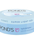 ponds Super Light Gel Oil Free Face Moisturizer 100 ml, With Hyaluronic Acid & Vitamin E for Fresh Glowing Skin & 24 hr Hydration - Daily Use