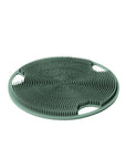 Boie USA Flat Body Scrubber - Hygienic, Exfoliating Loofah Alternative - Feels Like Silicone Scrubber Gentle on Sensitive Skin, Hypoallergenic, BPA- & Latex-Free, Made in The USA (Sage)