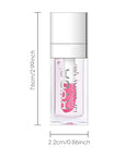 Magic Color Changing Lip Oil, Ph Temperture Change Hydrating Plumping Moisturizing Lip Oil Gloss, Smooth Lip Lines Plump Lip,Transparent Plumping Clear Glossy Balm Care 0.2Fl oz #Clear To Pink