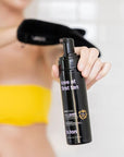 b.tan Violet Self Tan Foam & Face Mist Kit | Lovers Bundle - Dark Sunless Tanning Mousse, Bronzing Glow Gradual Facial + Body Spray, Mitt Applicator, 1 Hour Express, No Fake Tanner Smell, 6.7 Fl Oz