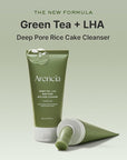 ARENCIA Salicylic Acid, Green Tea + LHA Deep Pore Rice Cake Cleanser – Deep Pore Cleansing, Acne Face Wash, Blackhead Remover, 5.07 fl oz