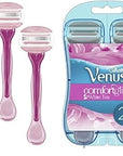 Gillette Venus ComfortGlide Disposable Razors for Women, 2 Count, White Tea Scented Moisture Bars for a Smooth Shave (Pack of 2)