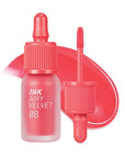 Peripera Ink Airy Velvet Lip Tint | High-Pigmentation, Lightweight, Soft, Moisturizing, Not Animal Tested | Pretty Orange Pink (#08), 0.14 fl oz