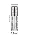 silver Empty lip gloss tubes with wand prismatic Lipgloss tube containers for lip oil packing
