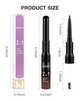Kaely 2-in-1 Matte Lipstick and Lip Liner, Liquid Lip Stain Makeup for women Long Lasting Waterproof Smudge Proof, labiales matte mate larga duracion listip 24 hours originales, 04 Deep Brown