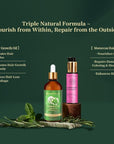 NP NATURES PHILOSOPHY Moroccan Argan Oil & Rosemary Hair Growth Oil Set, Organic Hair Serum, Anti-Frizz, Anti-Hair Loss, Adds Shine, Quickly Absorbed & Non-Greasy, Aussie Hair Products for Men & Women