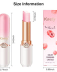 Kaely 3Pcs Peach Strawberry Blueberry Hydrating Lipstick Tinted Lip Balm, Color Changing PH Lipstick Makeup, Korean Magic Lip Stain Long Lasting Waterproof, labiales magicos 24 horas originales