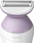 Philips Beauty Lady Electric Shaver Series 6000, Cordless with 4 Accessories, BRL136/00, White