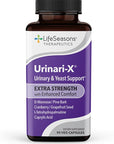 Urinari-X Extra Strength with Enhanced Comfort - Urinary Tract Support - Fast UTI Relief - Vitamin Supplement for Bladder Function - D-Mannose, Cranberry, Pinebark, Uva Ursi & Grapefruit - 90 Capsules