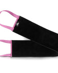 Bronze Tan Self Tanner Back Applicator - Tanning Mitt For Sunless Tanning Mousse or Lotion - Tan your Back Quickly and Easily - Self Tanning Back Applicator - Black with Pink Handles