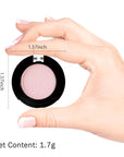 Monochrome Glitter Eyeshadow Makeup Palette, Highly Pigmented Nude Pink Eyeshadow Palette, Shimmer Pressed Powder Eye shadow Makeup, Single Vegan Eye Shadow, Daily Evening Women Girls Eyeshadow Gift9#