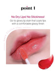 ETUDE Glow Fixing Tint #7 Cold Fuchia | Non-Sticky Glossy Shine Lip Stain | Fills up with Comfortable Moisture | Tints for Dry Lips