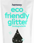Hemway Biodegradable Glitter Eco Friendly - 100g/3.5oz Bio Cosmetic Safe Sparkle Vegan for Face Eyeshadow Body Hair Festival Makeup Craft - Super Chunky (1/8" 0.125" 3mm) - Black
