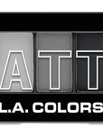 L.A. COLORS 5 Color Matte Eyeshadow Palette, Black Lace CEM475