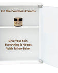 Vintage Tradition Beef Tallow All Purpose Balm - Healing, Hydrating Lavender Oil Skin Care Salve Replaces Body Lotion, Hand Cream, More - Essential Oil, Olive Oil, and Grass-Fed Tallow, 2 fl. oz.