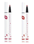 Longwear Liquid Lip Liner, Matte Lip Tint Stain Marker Pen, 2 in1 Liquid Lipstick & Lip Liner Pencil, Long Lasting Waterproof Lip gloss for Women, Fuller Lips Makeup (02+04)