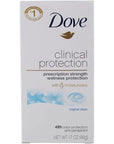 Dove Clinial Protection Deodorant, Original Clean, 1.7 oz (6 Pack) (Bundle)