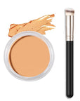 Kaely Cream Pot Concealer Full Coverage Makeup Set, Under Eye Brightener Color Correcting Concealer for Dark Circles, Waterproof Foundation Palette with Brush, Eye Ring Corrector de ojeras, 06