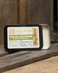 Duke Cannon Supply Co. Solid Cologne for Men Bay Rum (Citrus Musk, Cedarwood, Island Spice) - Concentrated Balm, Travel-Friendly Convenient Tin, 1.5 oz
