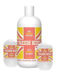 Fresh Kidz Body Wash 16.9 fl.oz. and 2 Roll-On Deodorants 1.86 fl.oz. for Kids and Teens - Girls Coral Set