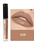 Vegan Moisturizing, Long Lasting Lip Gloss - Satin & Glitter - Allergen Free for Sensitive Skin - Neutral Brown by Dr. Liia