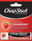 ChapStick Classic Strawberry Lip Balm Tube,