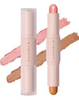 KIMUSE 2Color Dual Cream Contour Stick, Multi Blush Face Makeup