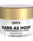 Onyx Professional Hard as Hoof Nail Strengthening Cream, Coconut Scent - Nail Growth and Conditioning Cuticle Cream Stops Splits, Chips, Cracks & Strengthens Nails, 1 oz