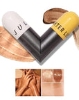 AKARY Liquid Highlighter Makeup for Face Body, Contour Warm Brown)