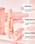 2PCS Thermochromic Lip Balm,Cat Paw Shaped Female
