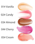 Summer Hydrating Lip Butter Balms Lip Gloss,Natural Vegan Lip Balm Tinted for Instant Moisture,Shine,Hydration Sheer-Tinted,Soothes & Softens Dry Lips,Bálsamo labial hidratante 05#Cream (0.5 FlOz)