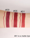 2-in-1 Ruby Red Matte Lip Liner and Lipstick Combo, Red Lipsticks for Women 24 hour Long Lasting Waterproof Smudge Proof, Easy to apply, Everyday Lips Makeup 01