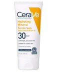 CeraVe 100% Mineral Sunscreen SPF 30 | Body Sunscreen with Zinc Oxide & Titanium Dioxide | Hyaluronic Acid & Ceramides | Oil Free | Non-Greasy | Hydrating Mineral Sunscreen For Body | 5 oz