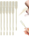 2025 New 2 in 1 Nasal Hair Cutter, Double Sided Nose Hair Knife Nostril Hair Remover Tool, Manual 360° Rotating Nose Hair Trimmer, Mini Noses Hair Remover Tool for Women and Men (Beige, 12 Pcs)