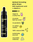b.tan Darkest Self Tan Drops for Face & Body | Get Tanned - Darkest Gradual Self Tanner Bronzing Glow Drops, Vegan, Cruelty Free, 1.0 Fl Oz