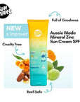 Sun Zapper Pure Zinc Sunscreen SPF 50 Reef Safe Mineral Zinc 100g