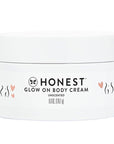 The Honest Company Honest Mama Glow On Body Cream | Hydrates, Firms, + Tightens Skin | Shea Butter, Avocado Oil, Vitamin E | 6 oz
