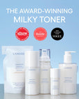 LANEIGE Cream Skin Toner & Moisturizer: Lightweight Refillable Korean Milky Toner with Ceramide & Peptide for Hydration, Firming, & Barrier Support