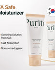 PURITO Oat In Calming Gel Cream, Oat Seed Water Hydration & Soothing, Lightweight, Non-Sticky FA Safe Moisturizer for Sensitive Skin, Non-Comedogenic, Fragrance-Free, Korean Skincare 3.38 fl.oz