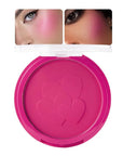 Single Rose Pink Matte Blush for Cheeks Face Blushes Makeup Palette, Rose Bean Monochrome Cream Blushes Palette Makeup for Older Women, Natural Pigmented Paleta de rosa oscuro monocromática 02