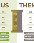Organic Functional Mushroom Protein Bars | Full Dose (1500mg) Lions Mane, Chaga, Reishi & Cordyceps Bars | Vegan Protein Bars, Adaptogens, Superfoods Protein Bars | Mint Chocolate Chip Flavor