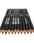 12 pcs, 12 Colors Brown Tone Italia Deluxe Ultra Fine Lip Liner & Eyeliner Set, Creamy, Long Lasting, High Pigmented Pencil, Various Shades of Brown