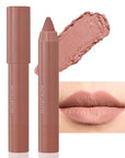 BINGBRUSH Crayon Matte Longwear Lipstick Pack Set,Moisture Smooth Color Stick Ultimate Lip Crayon for Makeup Collection - Waterproof Velvet Lipgloss (02#, 1 Count (Pack of 1))