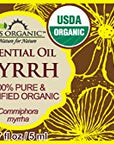 US Organic 100% Genuine Myrrh Essential Oil - Sourced from The Horn of Africa, USDA Certified Organic, Extracted by Hydro-Distillation (Myrrh, 5 ml)