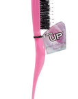 Cricket Amped Up Gentle Teasing Brush - Adds Volume and Shine, Heat Resistant, Ideal for Slick Back Hair, Updos, and Detangling All Types, Ergonomic Handle and Sectioning Tip, Pompadour Pink