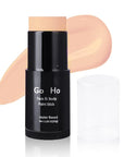 Go Ho Pastel Orange Face Body Paint Stick,Water Based Washable Foundation Eye Primer Stick,Non-toxic Full-coverage Cream Body Paint for Halloween SFX Makeup