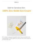ATOPALM Zinc Mild Up Sun Cream SPF50+ PA++++ 65g, Dry Skin Moisturizing MLE Sun Protection, Korean Mineral Sunscreen