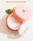 SKINFOOD Peach Cotton Multi Finish Powder 15g - Extract & Calamin Contained Sebum Control Silky Powder for Oily Skin, Stocking Stuffers, Sweet Peach Scent with Baby Skin