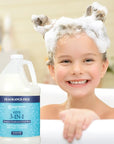 Ginger Lily Farms Botanicals Kid's 3-in-1 Shampoo, Conditioner & Body Wash, Tear-Free Formula, 100% Vegan & Cruelty-Free, Fragrance-Free, 1 Gallon (128 fl oz) Refill
